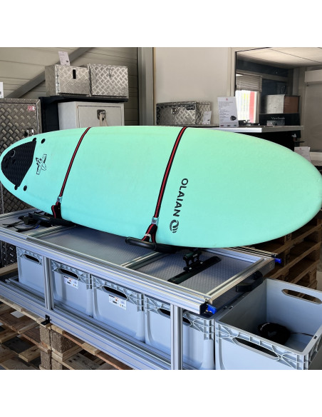 KIT FIXATION SURF/PLANCHE/KAYAK SUR PLATEAU COULISSANT ALUMINIUM