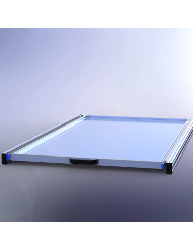 PLATEAU COULISSANT SIMPLE ALUMINIUM 950X1600X74 MM