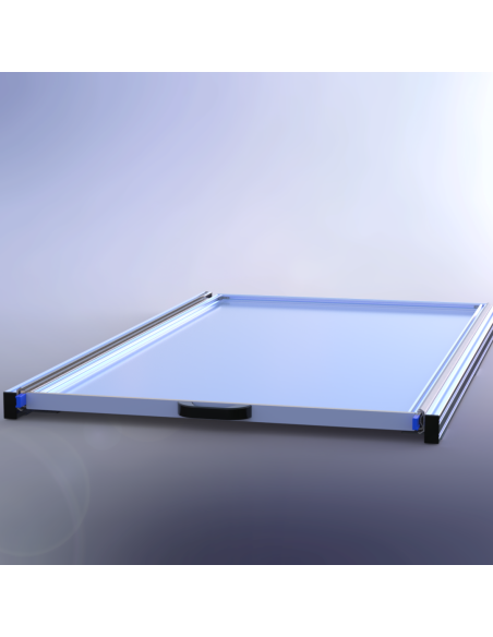 PLATEAU COULISSANT SIMPLE ALUMINIUM 950X1600X74 MM