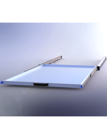 PLATEAU COULISSANT SIMPLE ALUMINIUM 950X1600X74 MM