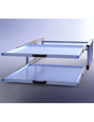 PLATEAU COULISSANT DOUBLE 950X1000X370 MM
