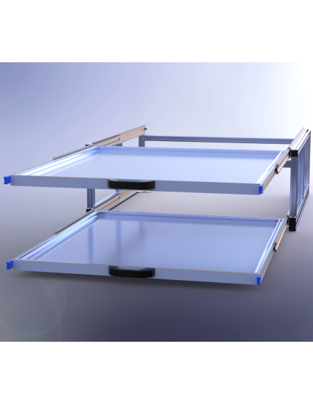 PLATEAU COULISSANT DOUBLE 950X1000X370 MM