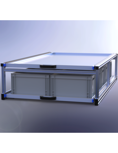 PLATEAU COULISSANT DOUBLE 950x1600x370 MM