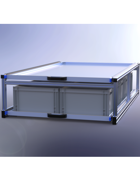 PLATEAU COULISSANT DOUBLE 950x1600x370 MM
