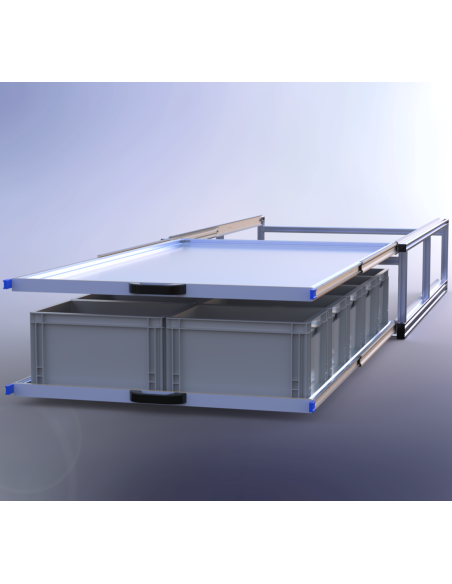 PLATEAU COULISSANT DOUBLE 950x1600x370 MM