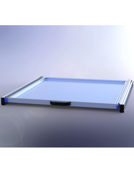 PLATEAU COULISSANT SIMPLE ALUMINIUM 950X1000X74 MM