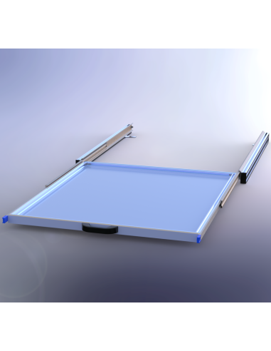 PLATEAU COULISSANT SIMPLE ALUMINIUM 950X1000X74 MM