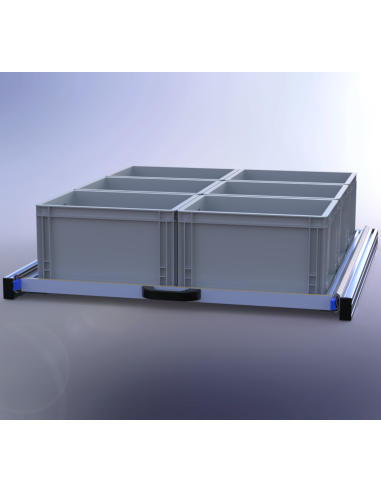 PLATEAU COULISSANT SIMPLE ALUMINIUM 950X1000X74 MM