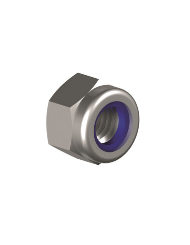ECROU HEXAGONAL AUTOFREINÉ DIN 985-8, ACIER ZINGUÉ M8