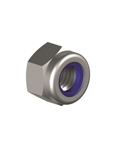 ECROU HEXAGONAL AUTOFREINÉ DIN 980-8 FORME V, ACIER ZINC LAMELLAIRE M6