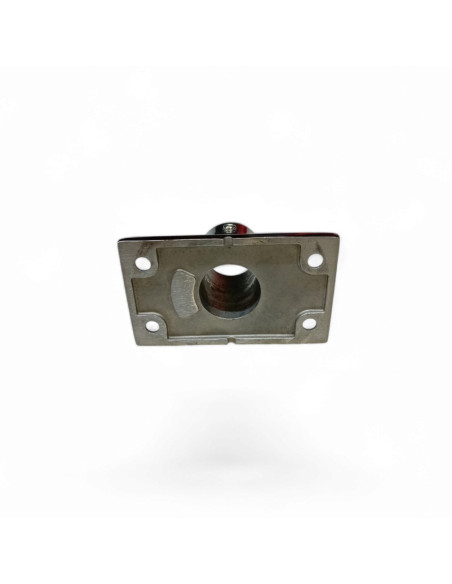 PLATINE RECTANGULAIRE INCLINEE A 90 ° POUR TUBE DE 22 MM, INOX POLI AISI 316