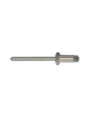 RIVET ALUMINIUM TÊTE LARGE DIAMÈTRE 4,8 MM LONGUEUR 10 MM Ø TÊTE 9 MM
