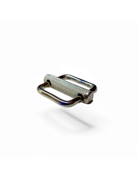 DOUBLE PASSANT AJUSTABLE POUR SANGLE DE LARGEUR MAX 25 MM, INOX A4