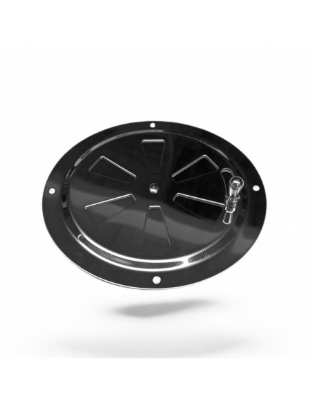 GRILLE AERATION RONDE PAPILLON DIAMETRE 125 MM, INOX A2