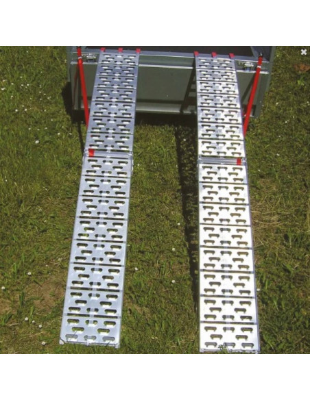RAMPES EN ALUMINIUM PLIANTES LONGUEUR 2,27M CAPACITE 450 KG