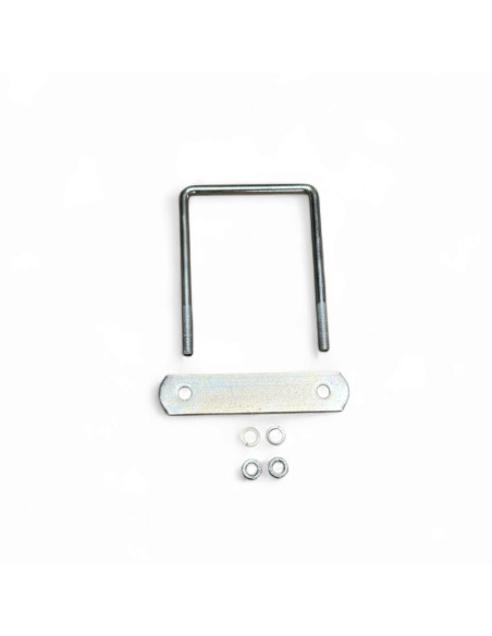 BRIDE AVEC PLAQUE POUR TUBE 120 X 100 MM