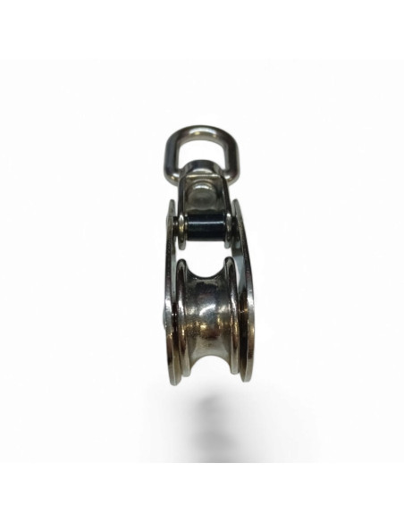 POULIE SIMPLE ARTICULEE POUR CABLE 8 MM EN INOX 304