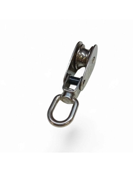 POULIE SIMPLE ARTICULEE POUR CABLE 8 MM EN INOX 304