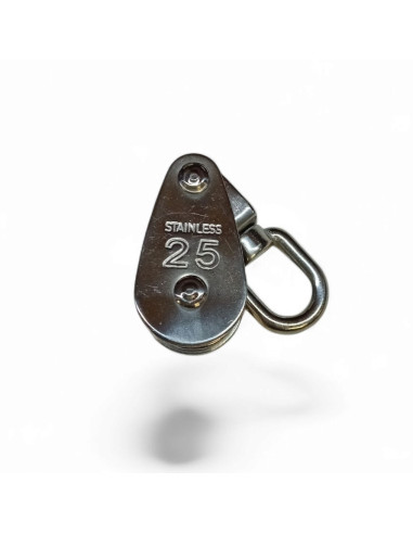 POULIE SIMPLE ARTICULEE POUR CABLE 6 MM EN INOX...