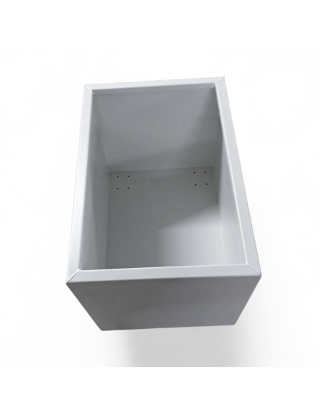 JARDINIERE ALUMINIUM 600 X 400 X 400 MM FINITION BLANC MAT