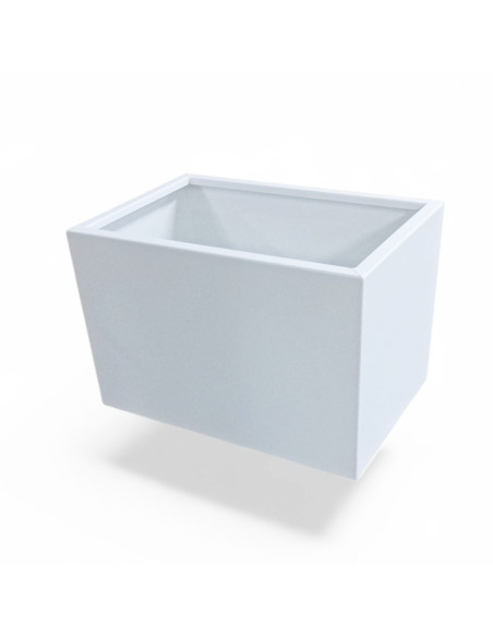 JARDINIERE ALUMINIUM 600 X 400 X 400 MM FINITION BLANC MAT
