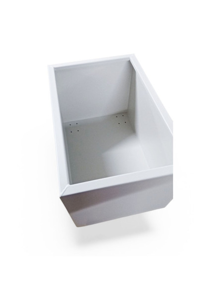 JARDINIERE ALUMINIUM 600 X 400 X 400 MM FINITION BLANC MAT