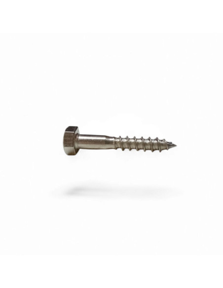 TIREFOND A TETE HEXAGONALE DIN 571 /UNI 704, INOX A4 M8 X 50 MM