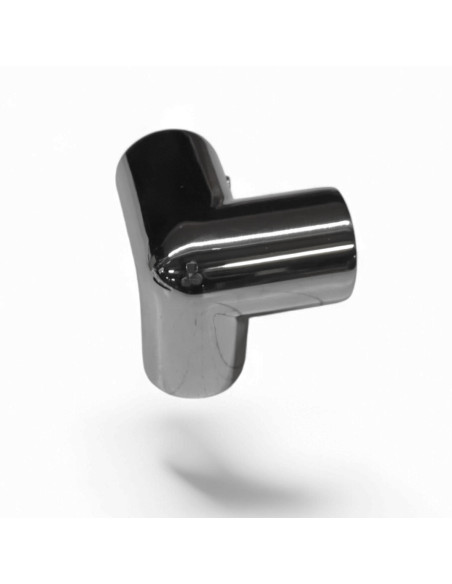 RACCORD COUDE 3 VOIES ANGLE 90 ° POUR TUBE DE 25 MM, INOX POLI AISI 316