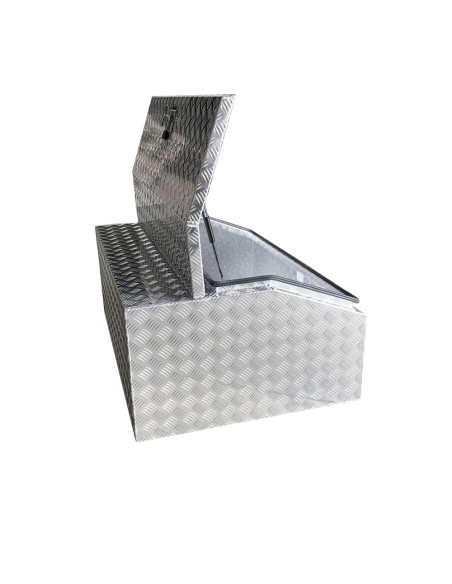 COFFRE ALUMINIUM OBLIQUE 380L DIM. 1100 X 800 X 500 MM