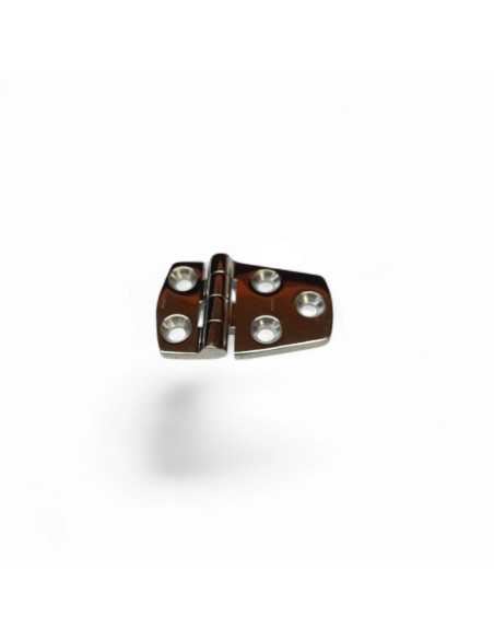 CHARNIERE ASYMETRIQUE 58 X 38 X 4,5 MM, INOX POLI AISI 316