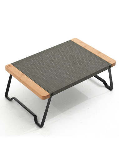 TABLE BASSE PLIABLE EN ALUMINIUM ET BOIS