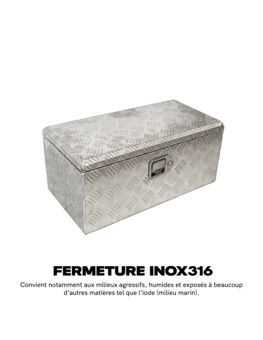 COFFRE ALUMINIUM 45L DIMENSIONS 600 X 300 X 270 MM