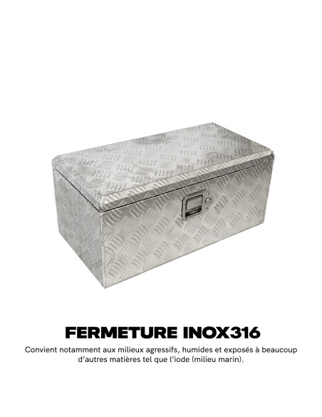 COFFRE ALUMINIUM 45L DIMENSIONS 600 X 300 X 270 MM