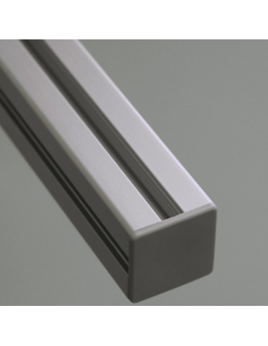 EMBOUT DE PROTECTION POUR PROFILE ALUMINIUM 40X40 MM - FENTE 10 MM GRIS