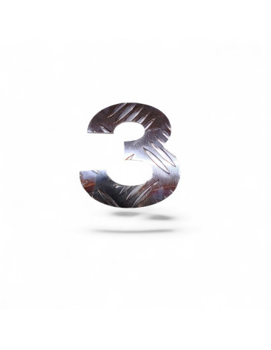 CHIFFRES ALUMINIUM STRIE EP. 2,6 MM