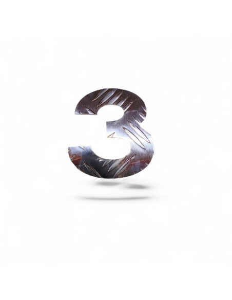 CHIFFRES ALUMINIUM STRIE EP. 2,6 MM