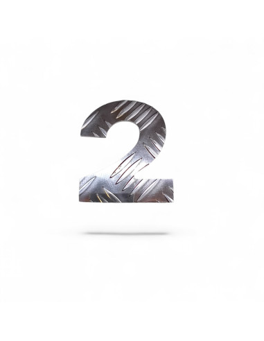 CHIFFRES ALUMINIUM STRIE EP. 2,6 MM