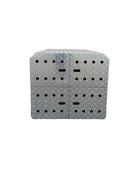 COFFRE ALUMINIUM POUR TRANSPORT 4 CHIENS DIM. 1050X1400X940 MM
