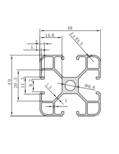 PROFILE ALUMINIUM 6063 DIM.... 2