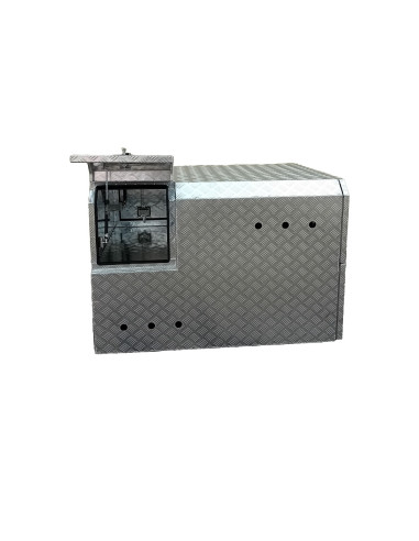 COFFRE ALUMINIUM POUR TRANSPORT 4 CHIENS DIM....