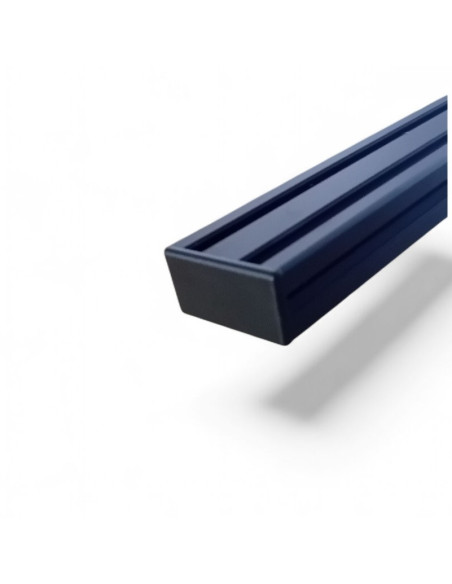 EMBOUT DE PROTECTION POUR PROFILE ALUMINIUM 30X60 MM - FENTE 8 MM - NOIR