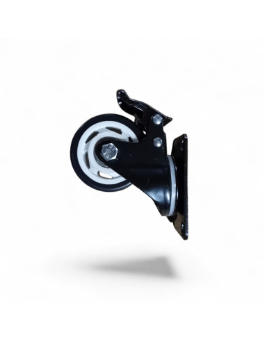 ROULETTE PIVOTANTE 3" À FREIN POLYURETHANE Ø 74 MM