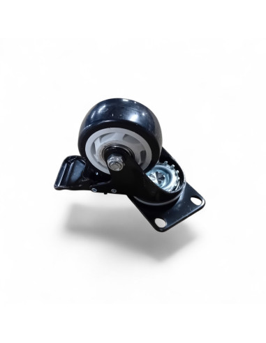 ROULETTE PIVOTANTE 3" À FREIN POLYURETHANE Ø 74 MM