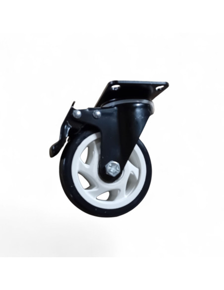 ROULETTE PIVOTANTE 4" À FREIN POLYURETHANE Ø 95 MM