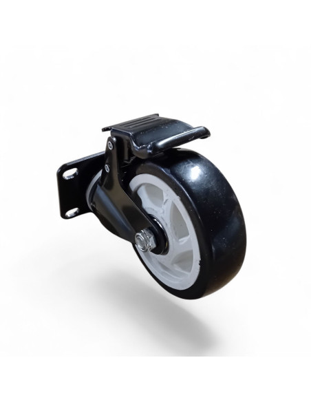 ROULETTE PIVOTANTE 4" À FREIN POLYURETHANE Ø 95 MM