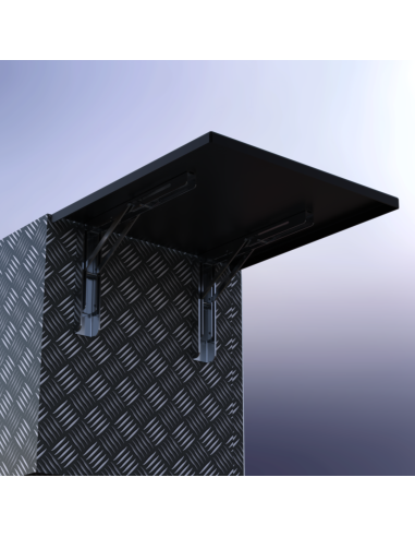 TABLETTE PLIABLE ALUMINIUM 410X445 MM-CONVIENT...