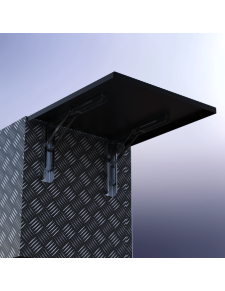 TABLETTE PLIABLE ALUMINIUM 410X445 MM-CONVIENT POUR COFFRE REF.00644/03561/00295