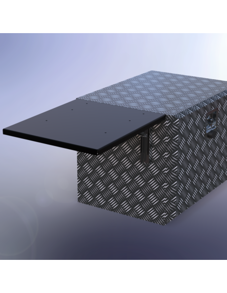 TABLETTE PLIABLE ALUMINIUM 410X445 MM-CONVIENT POUR COFFRE REF.00644/03561/00295