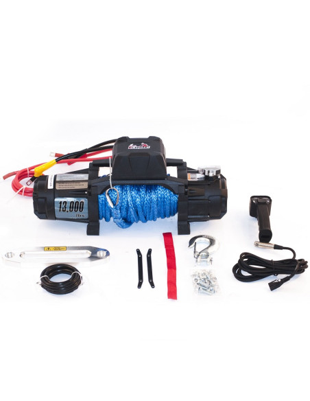 TREUIL ÉLECTRIQUE DE TRACTION 12V À CORDE CAP. MAX 5,9 T ETANCHE IP68