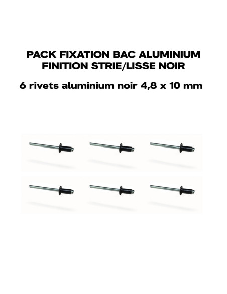 PACK 6 RIVETS ALUMINIUM NOIR 4,8 X 10 MM